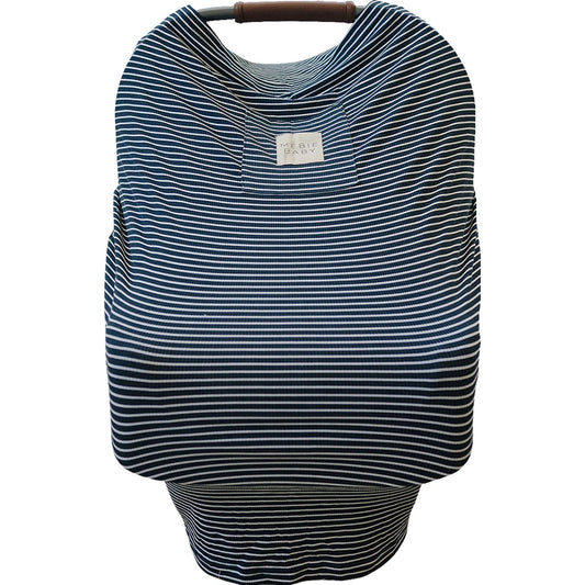 Mebie Baby - Navy Stripes Ribbed Bamboo Multi-Use Cover