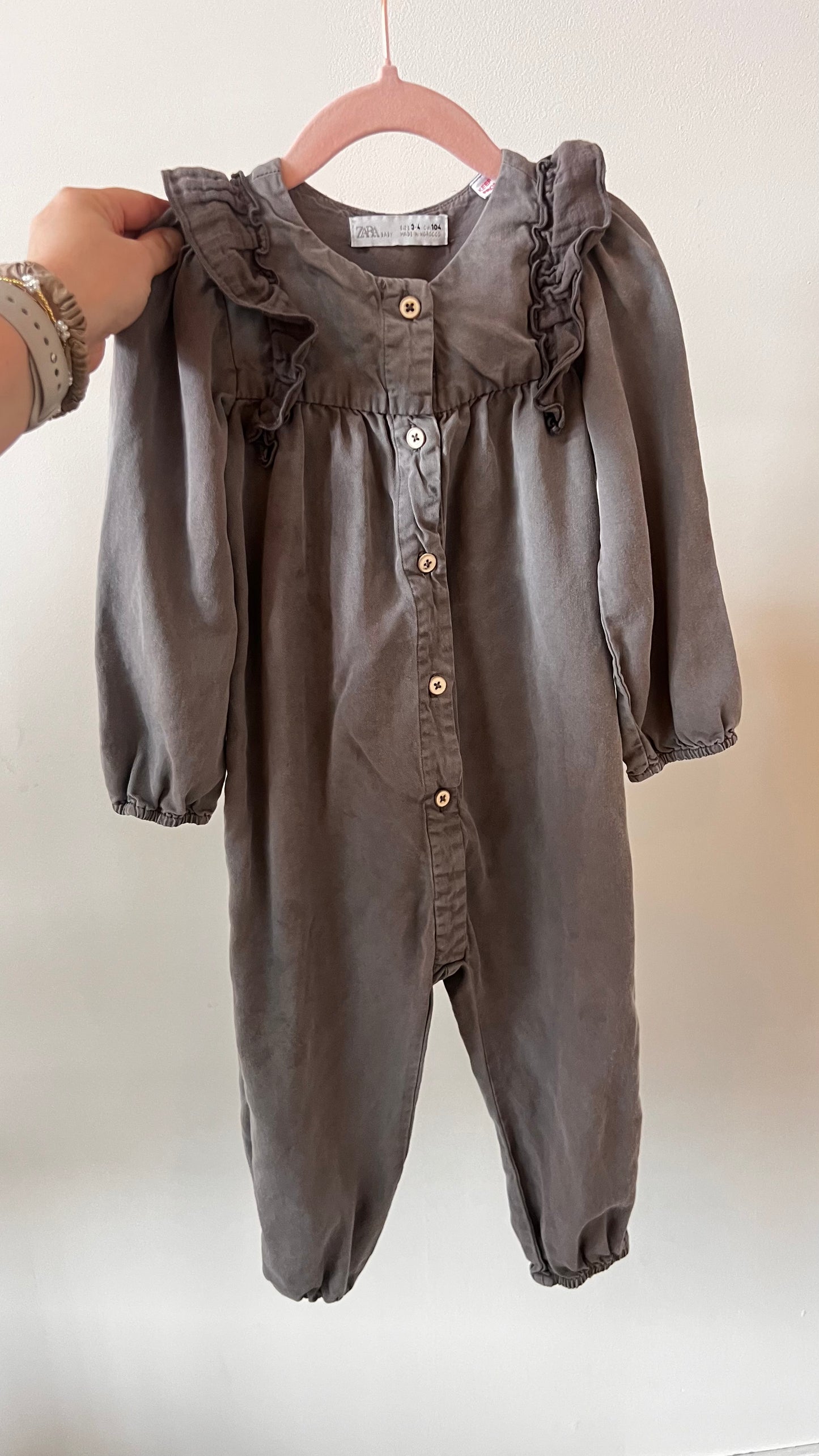 DS - Consignment - Zara Grey Romper 3/4Y