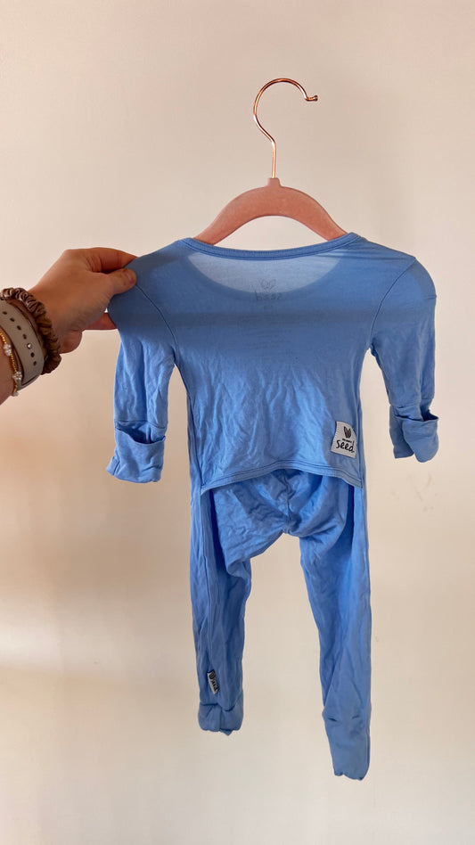 JE - Consignment - The Simple Seed Blue Romper - Newborn