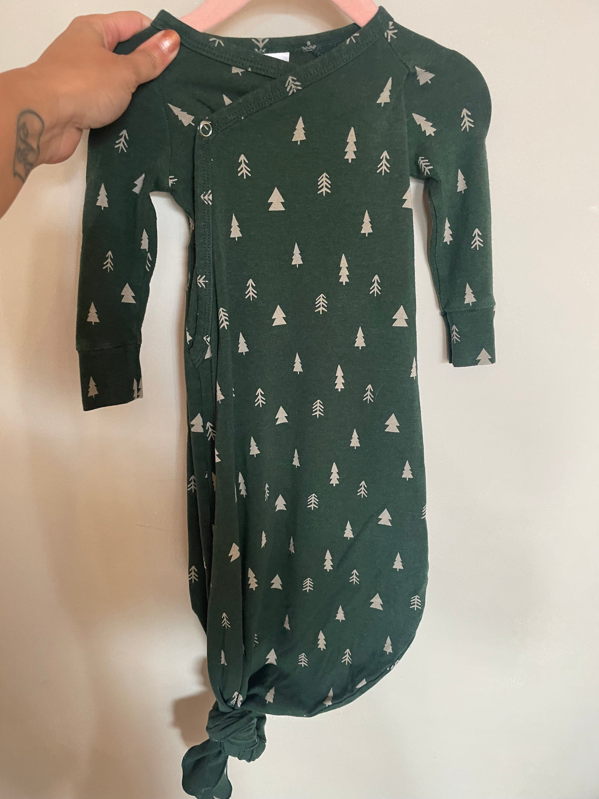 GR - Consignment- Jax + Lennon Fur Tree Knot Gown - NB
