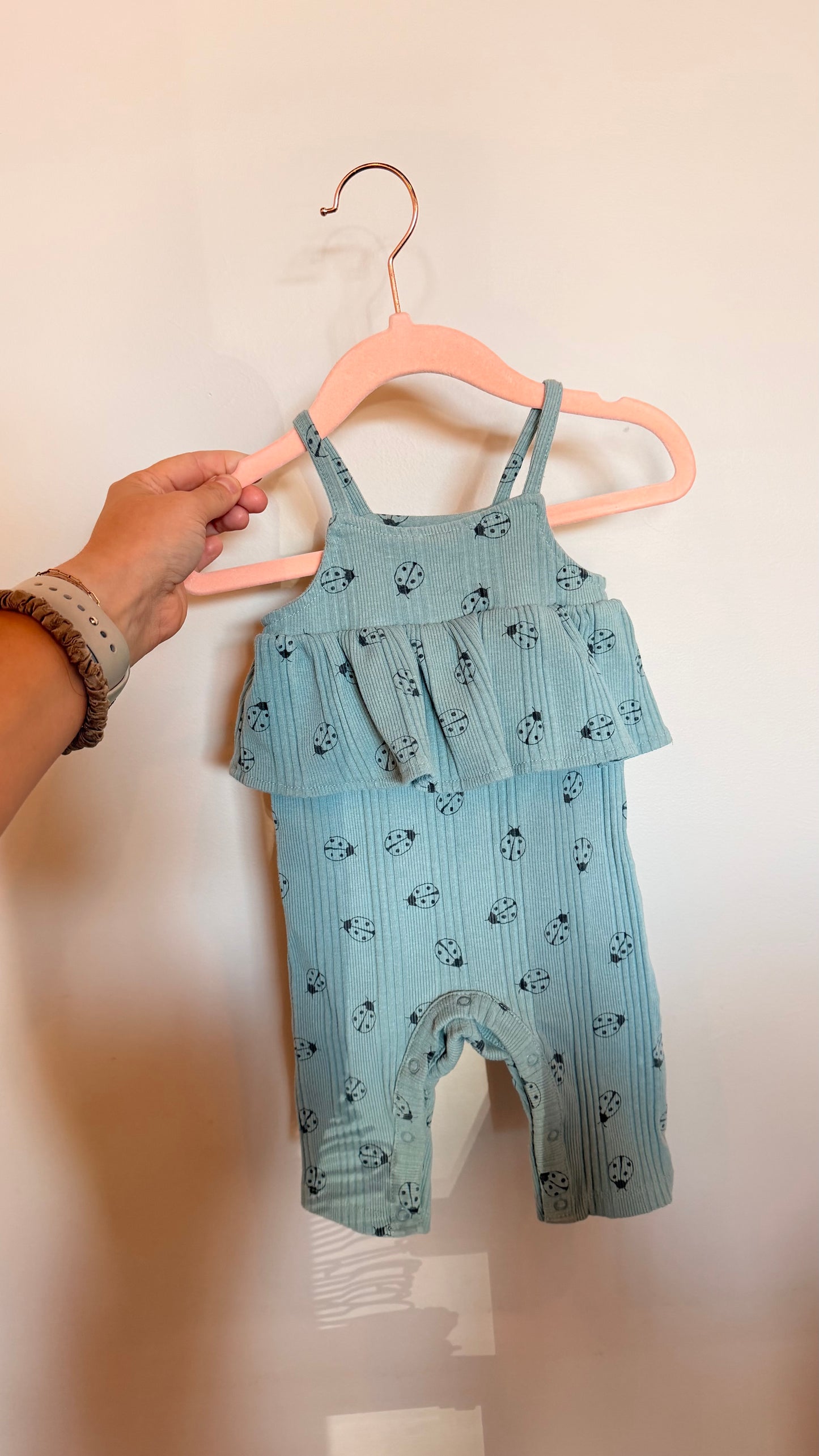 GR - Consignment - Grayson Mini - Blue Ladybug Romper 3-6M
