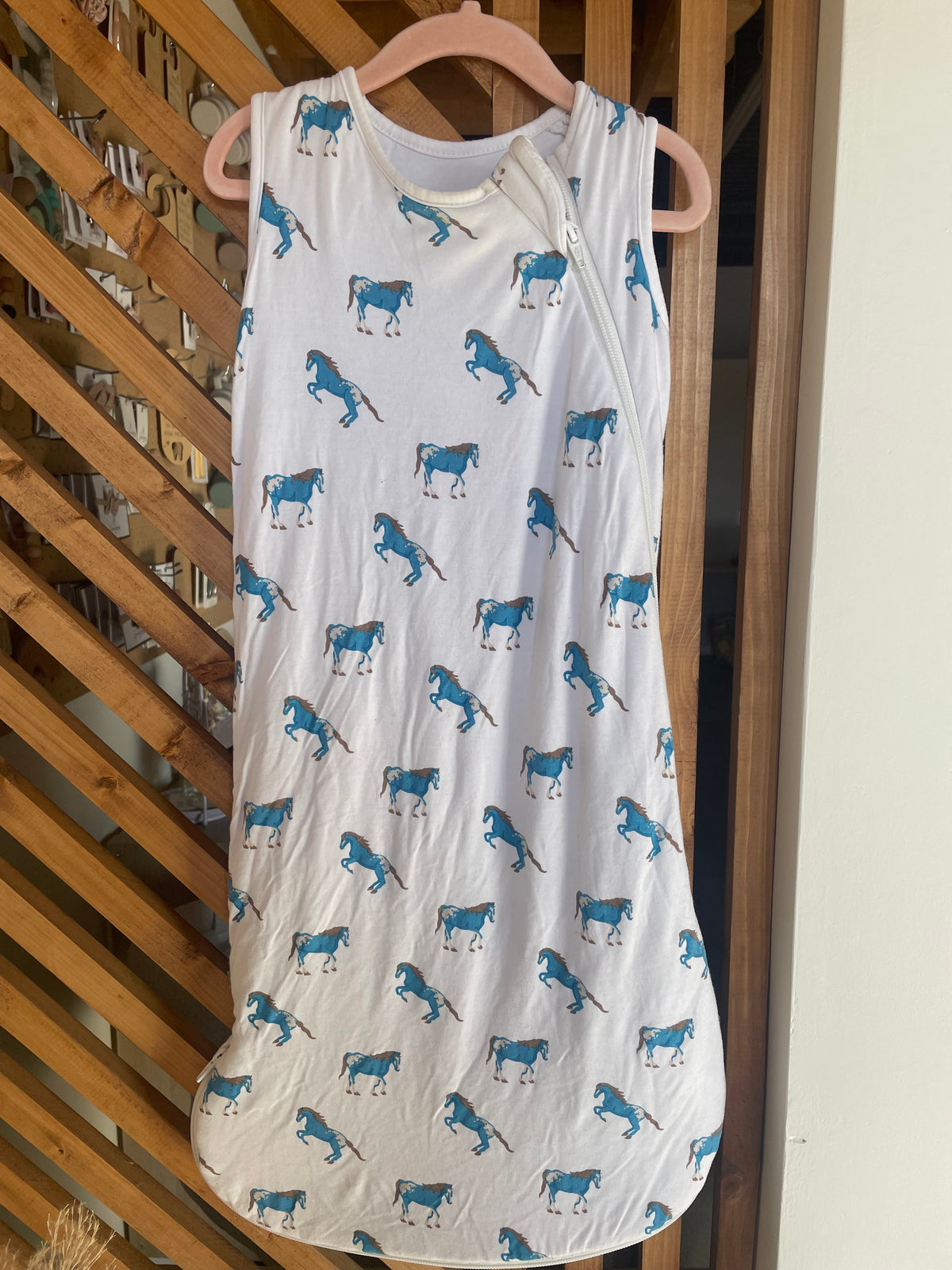 CAR MAR - Consignment - Kyte 1.0 tog Blue Horse Sleep Sack - 0-6 M