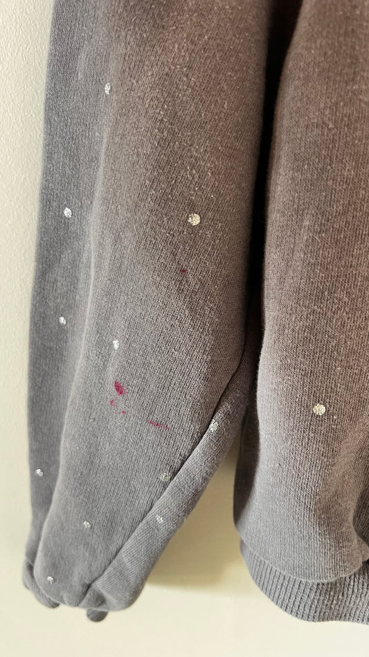 EM - Consignment - H&M Grey Ruffle Poka Dot Sweatshirt- 6/7