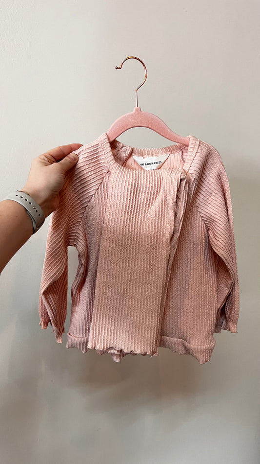 B&B - Consignment - NWOT H&M Pink Ruffle Two Piece Set - 2T