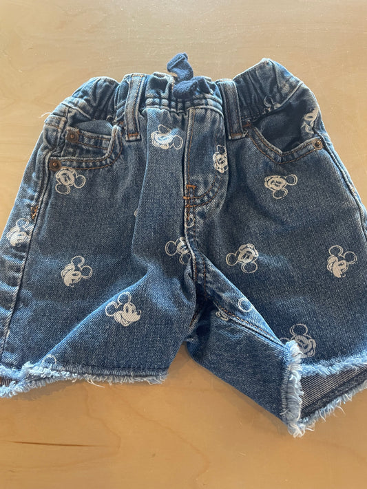 BM - Consignment - Gap Disney Mickey Jean Short - 18-24 M
