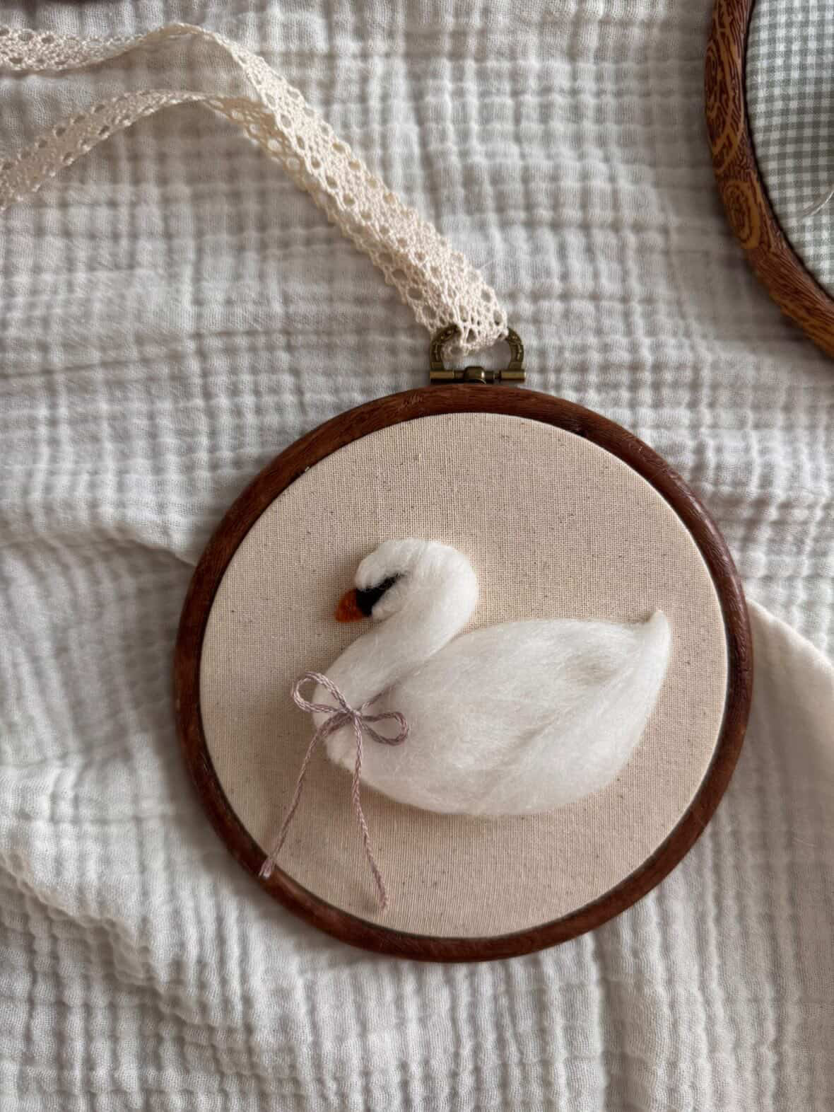 Pre Order - Stitched Keepsakes Co - Felted Swan