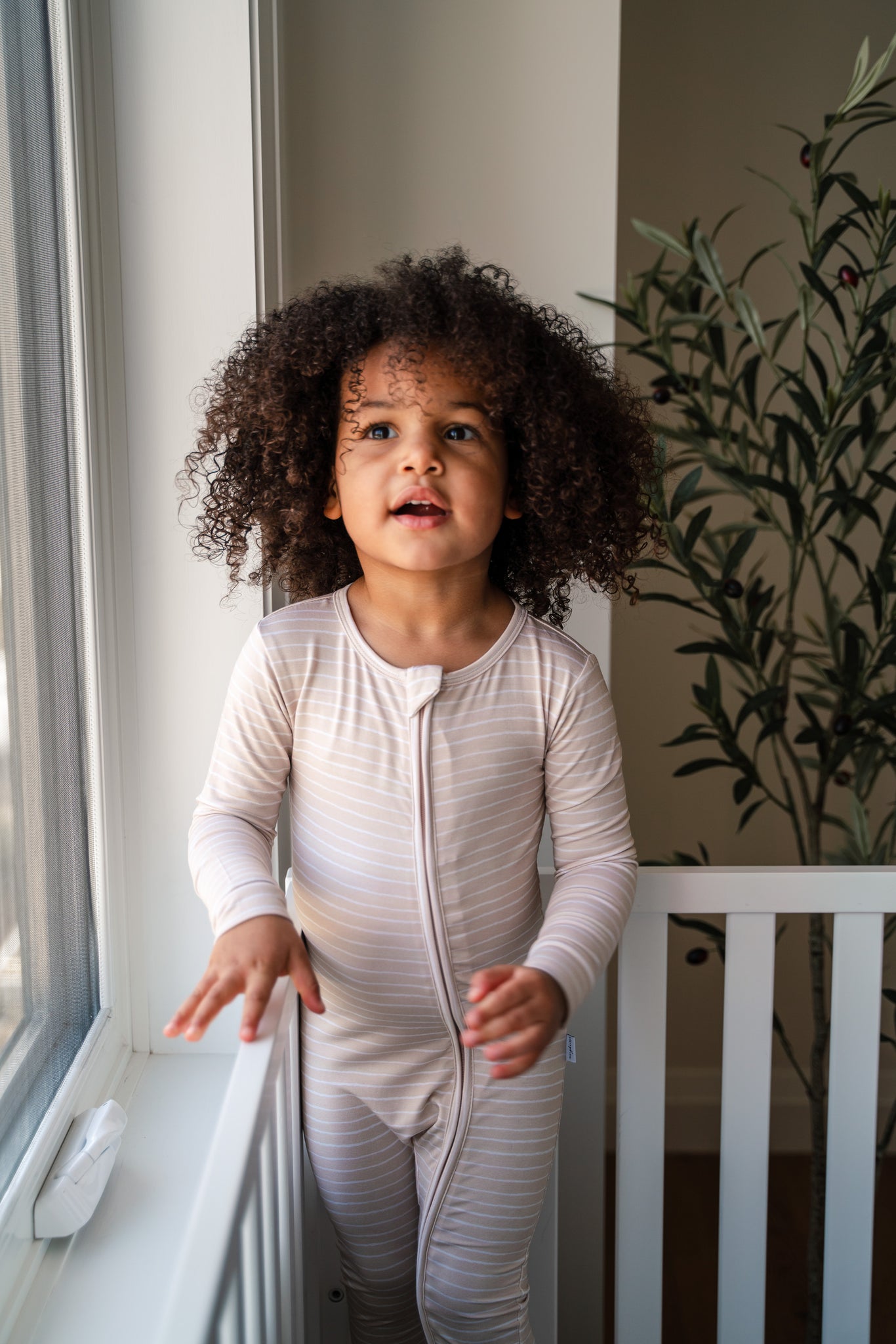 Pip & Phee - Footless Bamboo Sleeper - Sand Stripes
