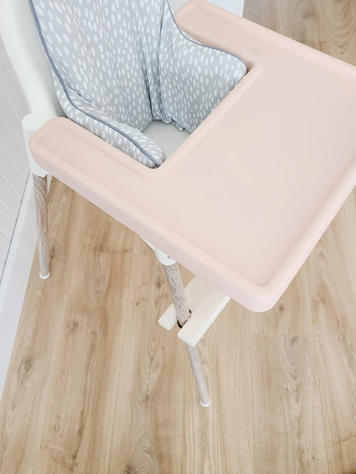 Hallington - Ikea Antilop Highchair Cushion Cover - Grey Irregular Dots