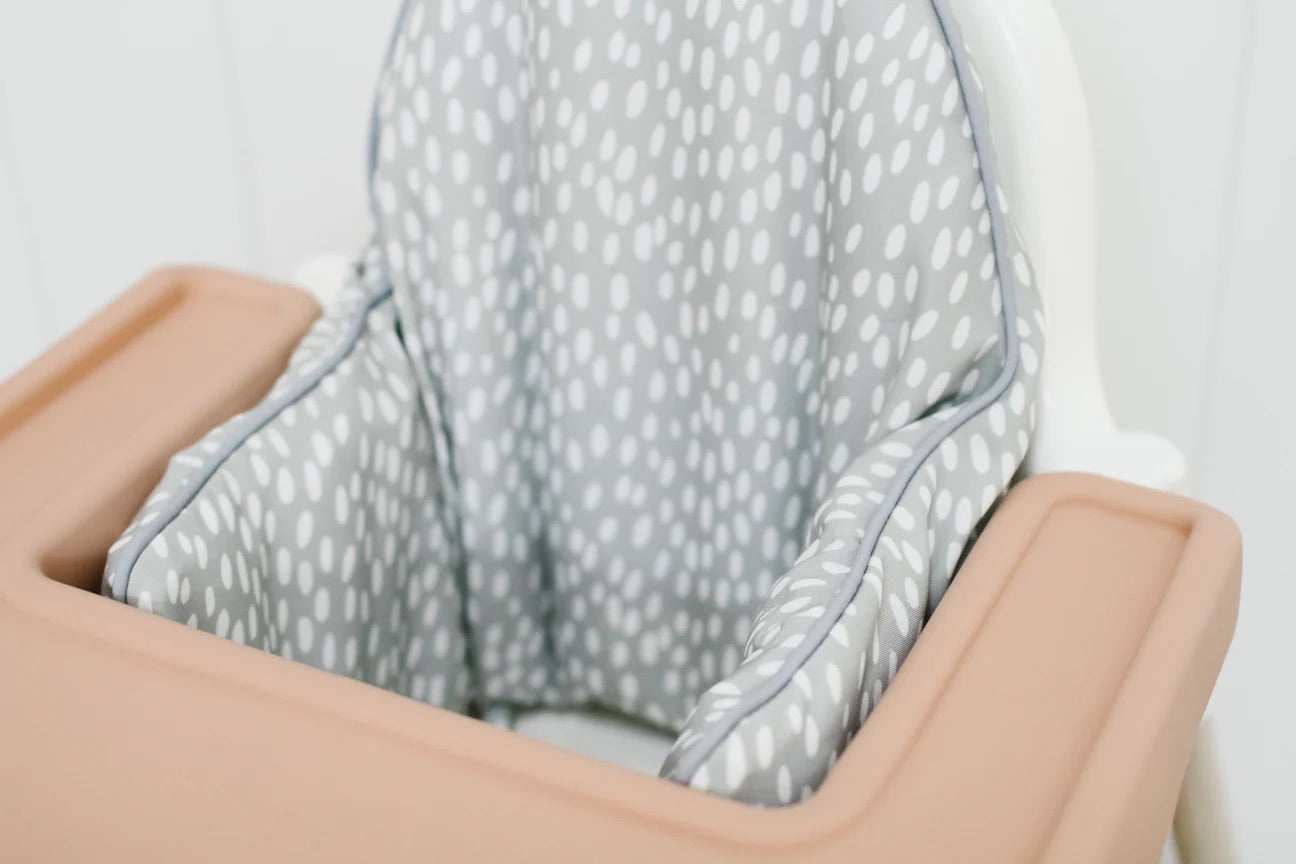 Hallington - Ikea Antilop Highchair Cushion Cover - Grey Irregular Dots