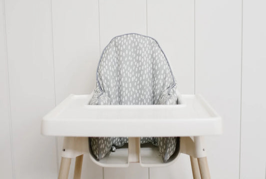 Hallington - Ikea Antilop Highchair Cushion Cover - Grey Irregular Dots