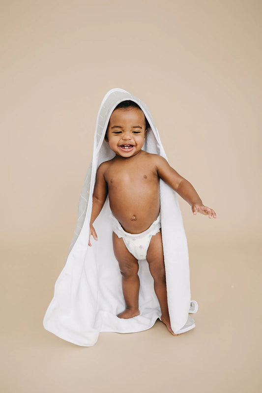 Mebie Baby - Desert Sage Muslin Hooded Towel
