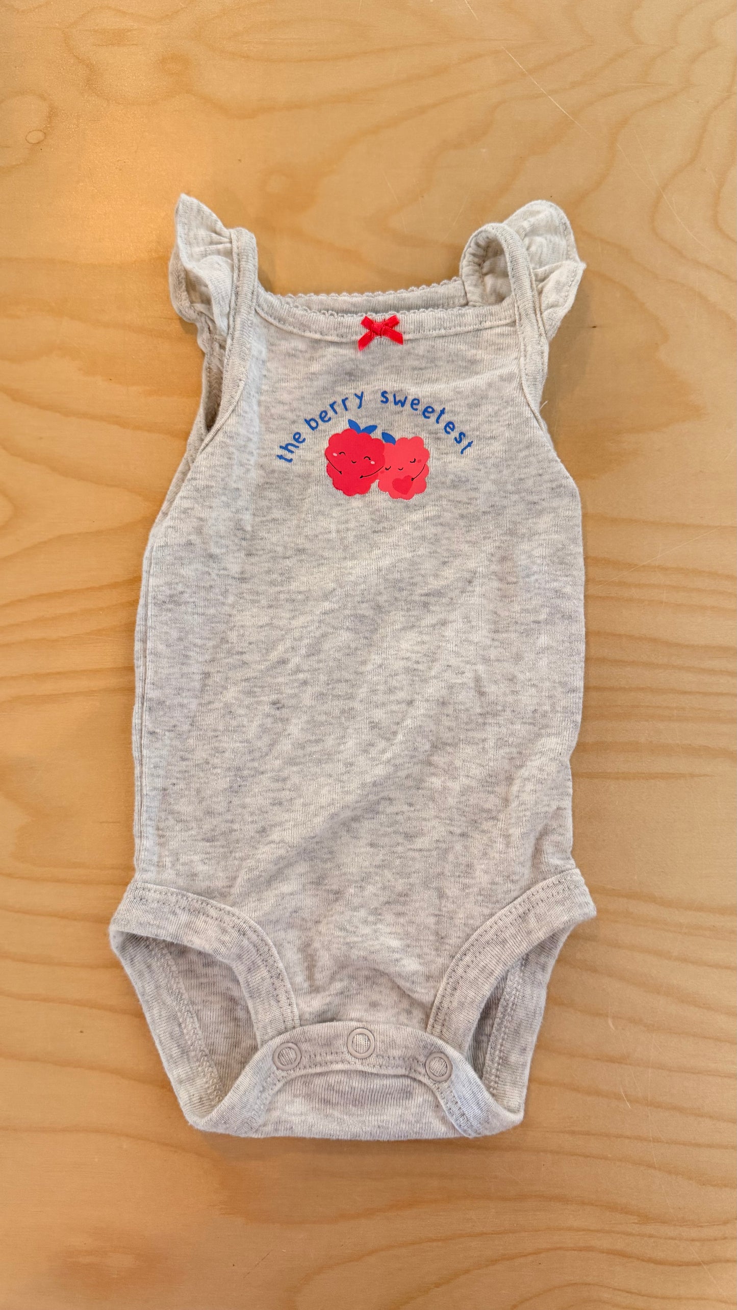 CC - Consignment - Carters Grey The Berry Sweetest Bodysuit - Newborn