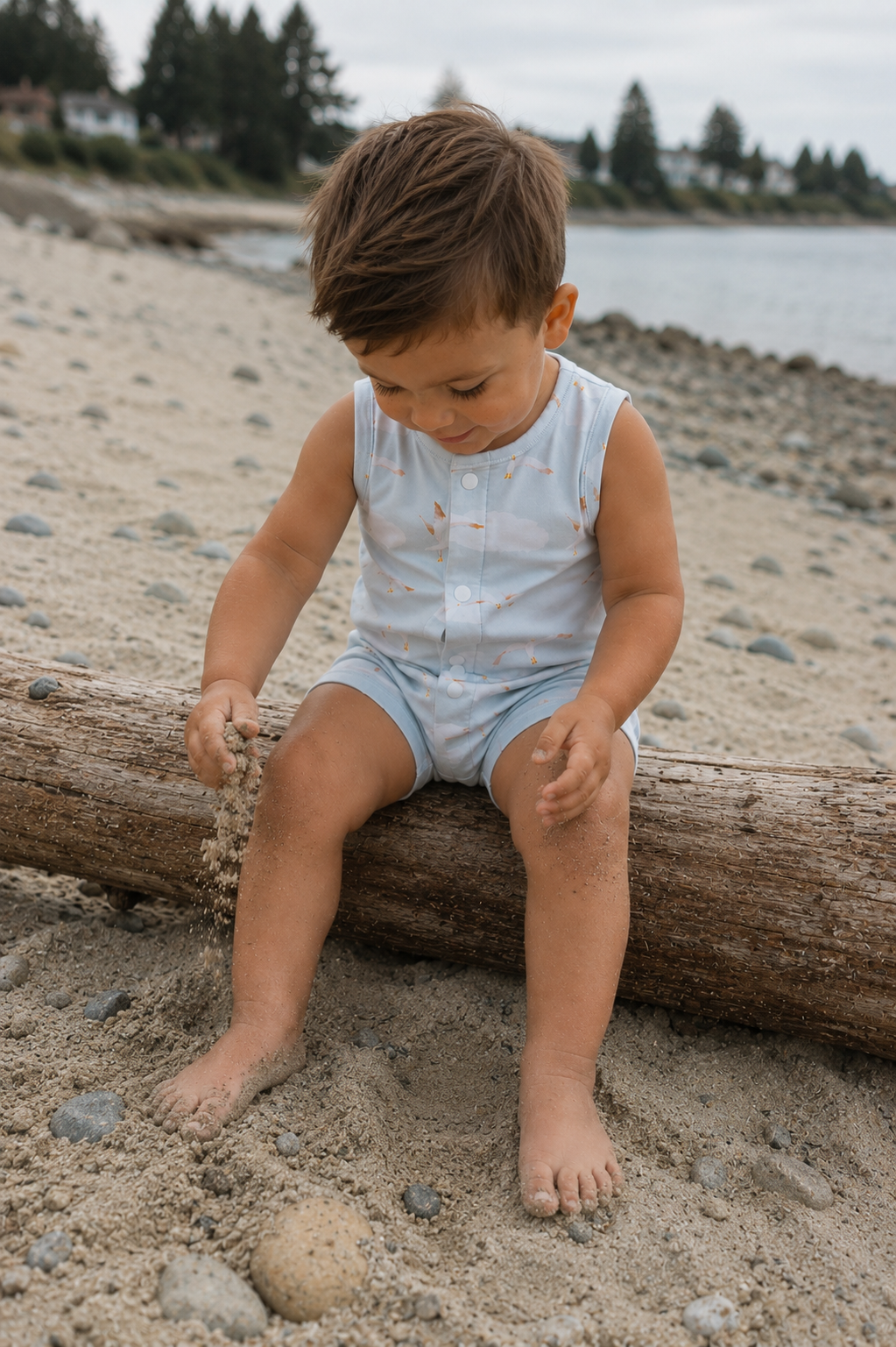 Pre Order - Teddy Little - Gull Romper