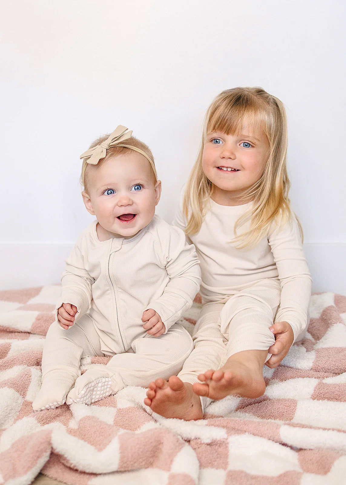 Pre Order - Mebie Baby - Pink Checkered Plush Blanket