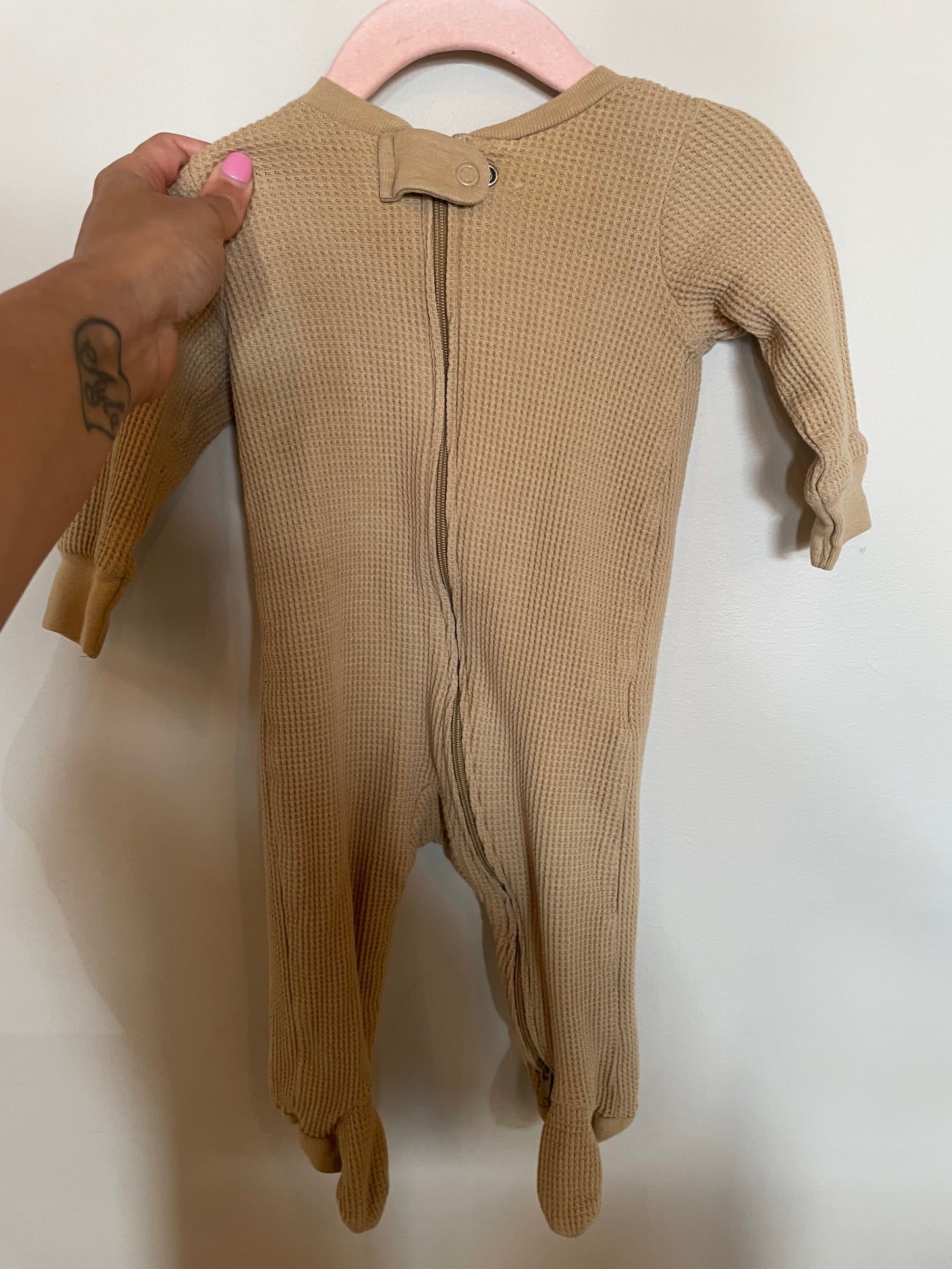 KD-Consignment-Little Planet Organic Beige Waffle Sleeper-6M