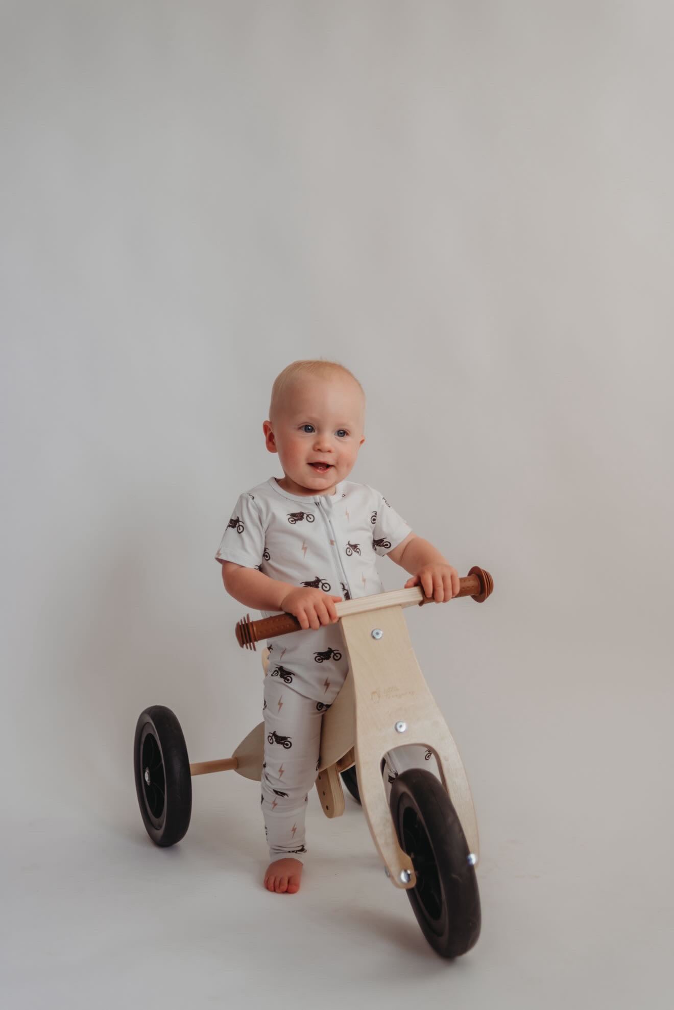 Little Aspen Baby - Full Throttle Short Sleeve Romper