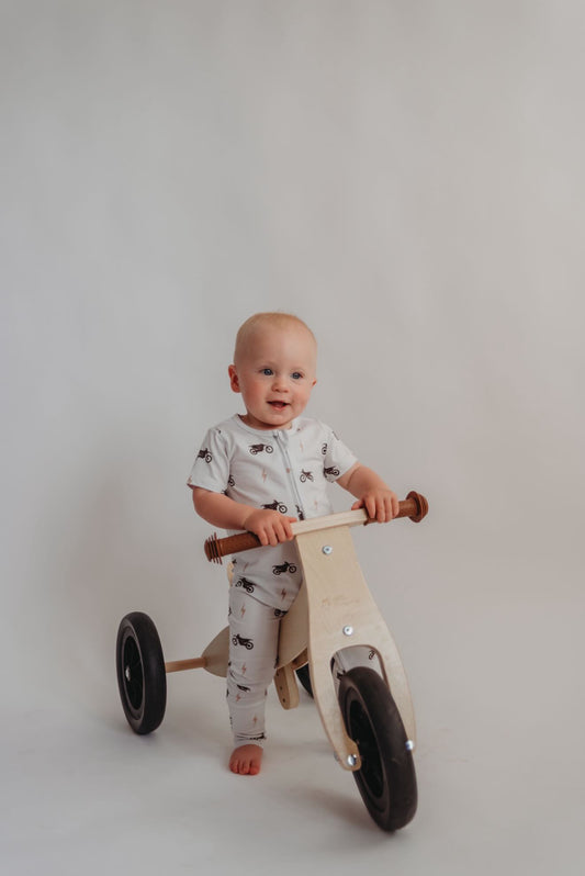 Little Aspen Baby - Full Throttle Short Sleeve Romper