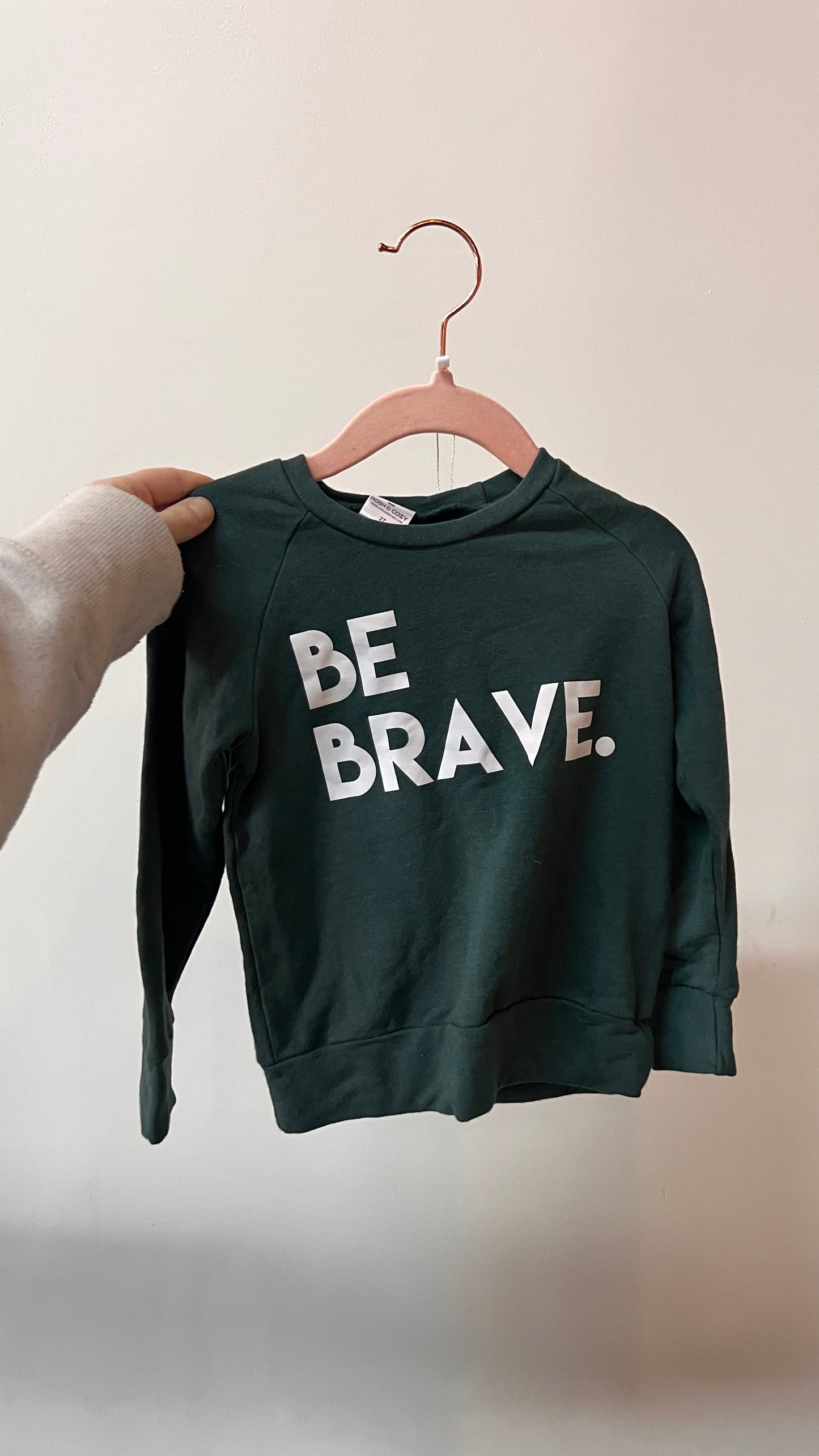 Trendy & Chic - Posh & Cozy - 2T - Green Be Brave Sweater