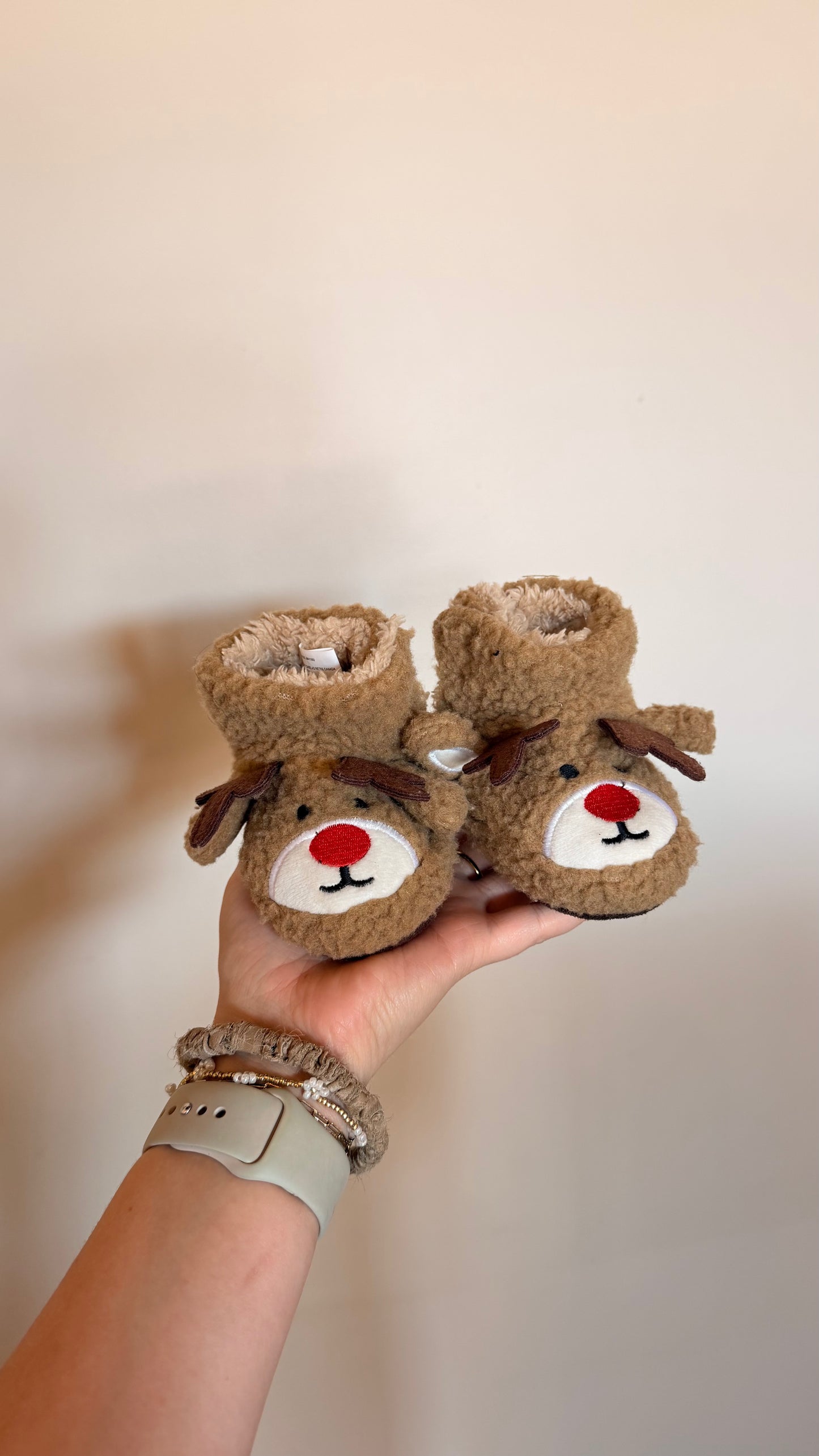CM Consignment - Reindeer Slippers 6-12m
