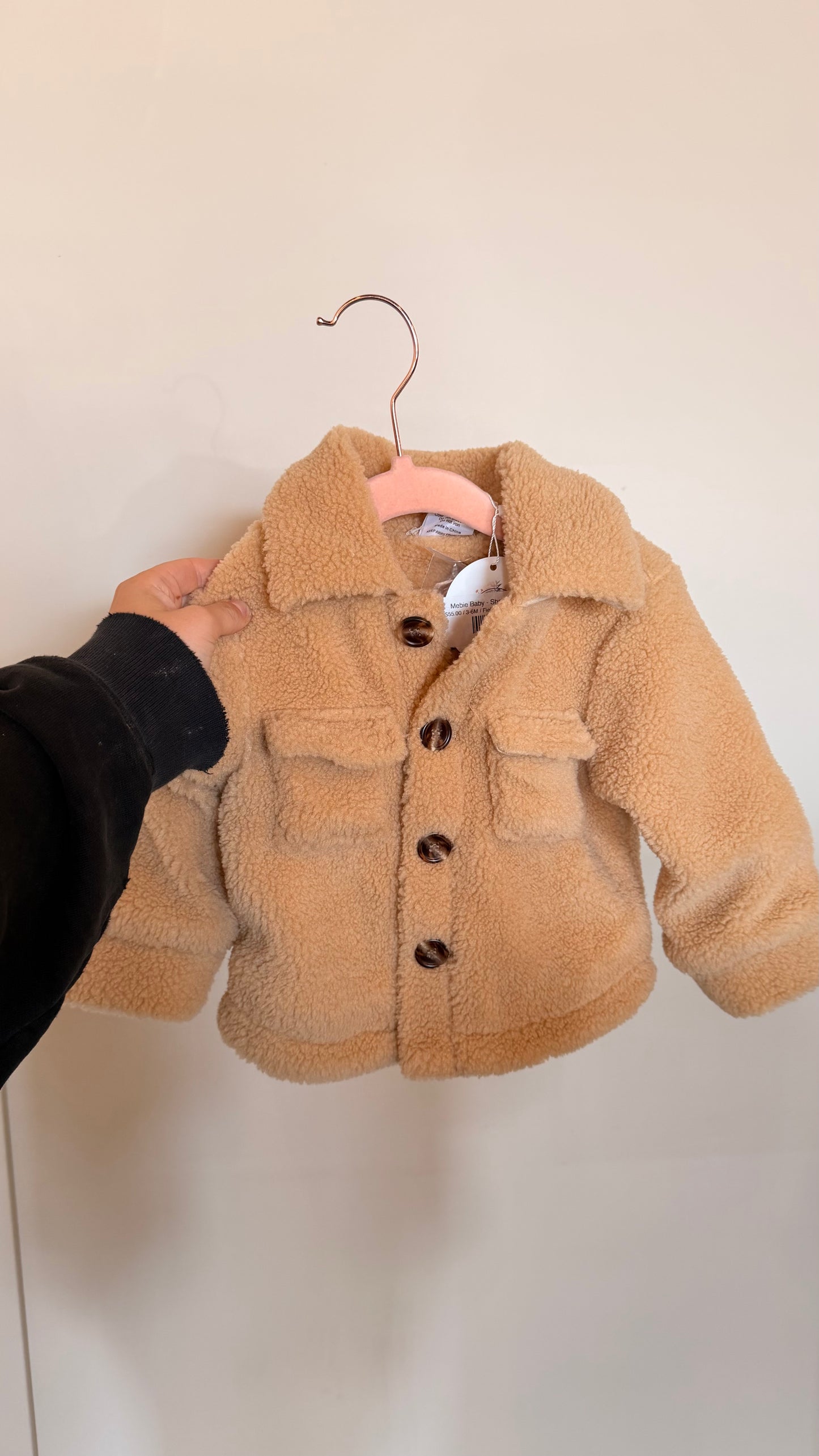 JH Consignment - NWT Mebie Baby Sherpa Shacket 3-6M