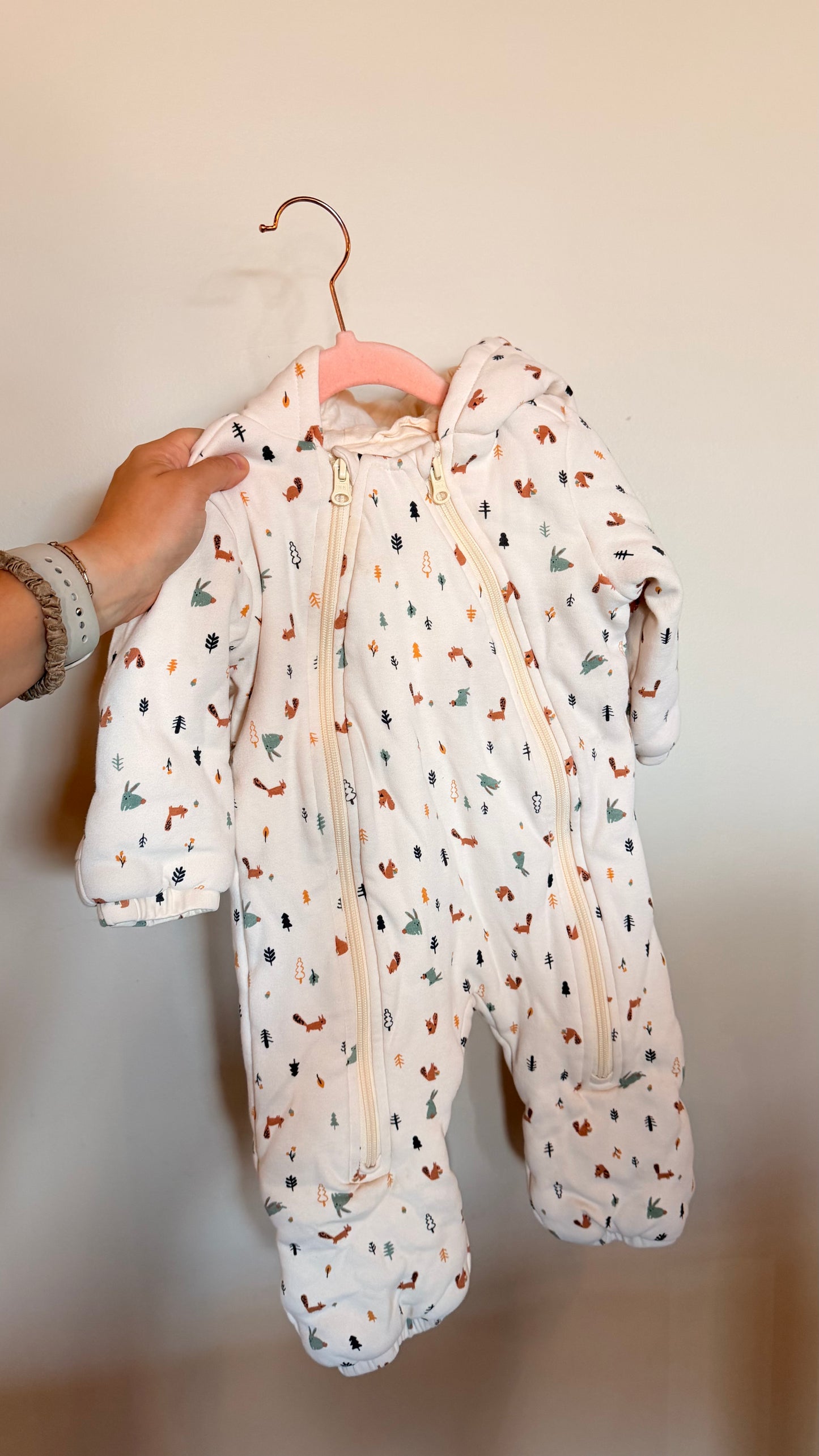 AL - Consignment - Joe Fresh Fall Print Bunting Suit 9-12M