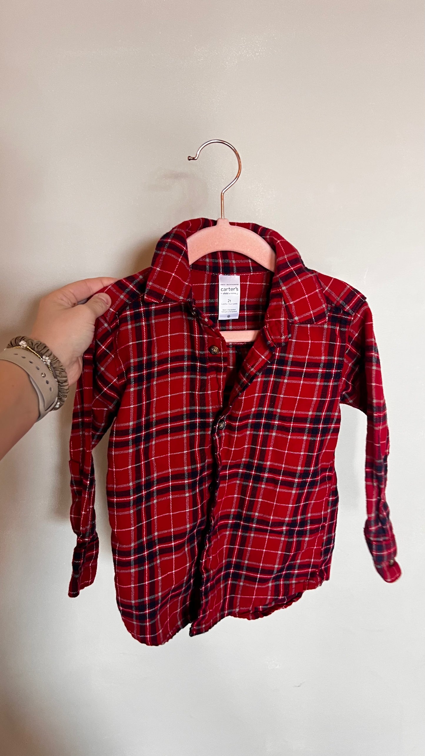 MY - Consignment - Carters Red Plaid 2T