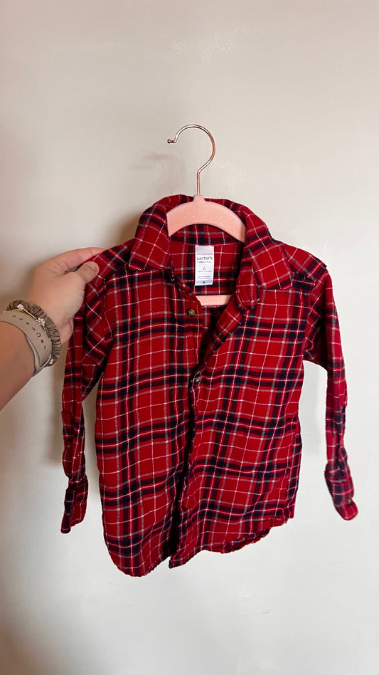 MY - Consignment - Carters Red Plaid 2T