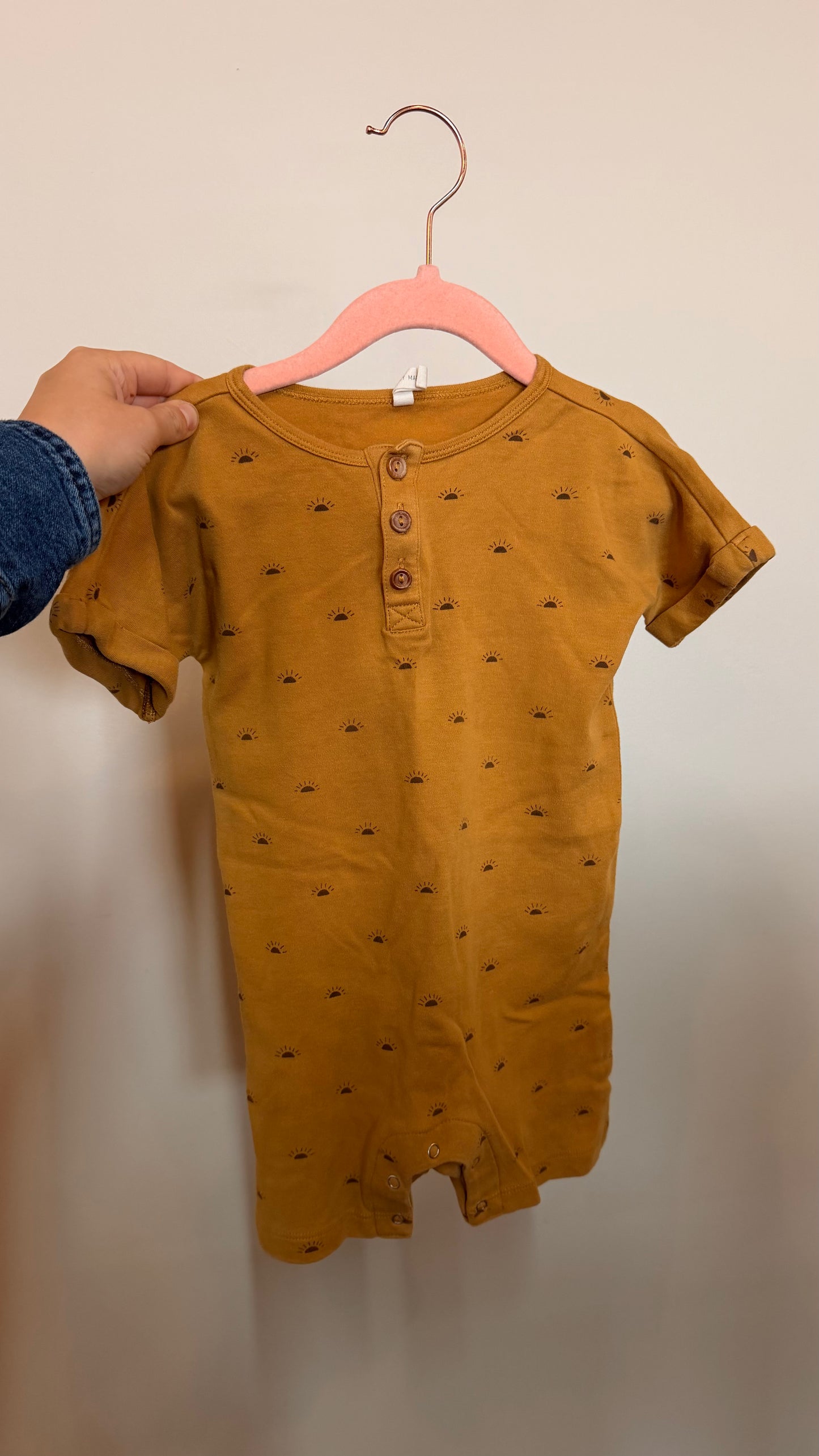 AB Consignment - Quincy Mae Mustard Sun Romper 2-3Y