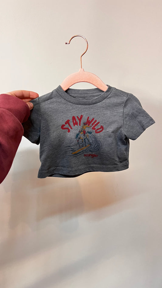 DL - Consignment - Stay Wild Wrangler Baby Tee - 0-3M