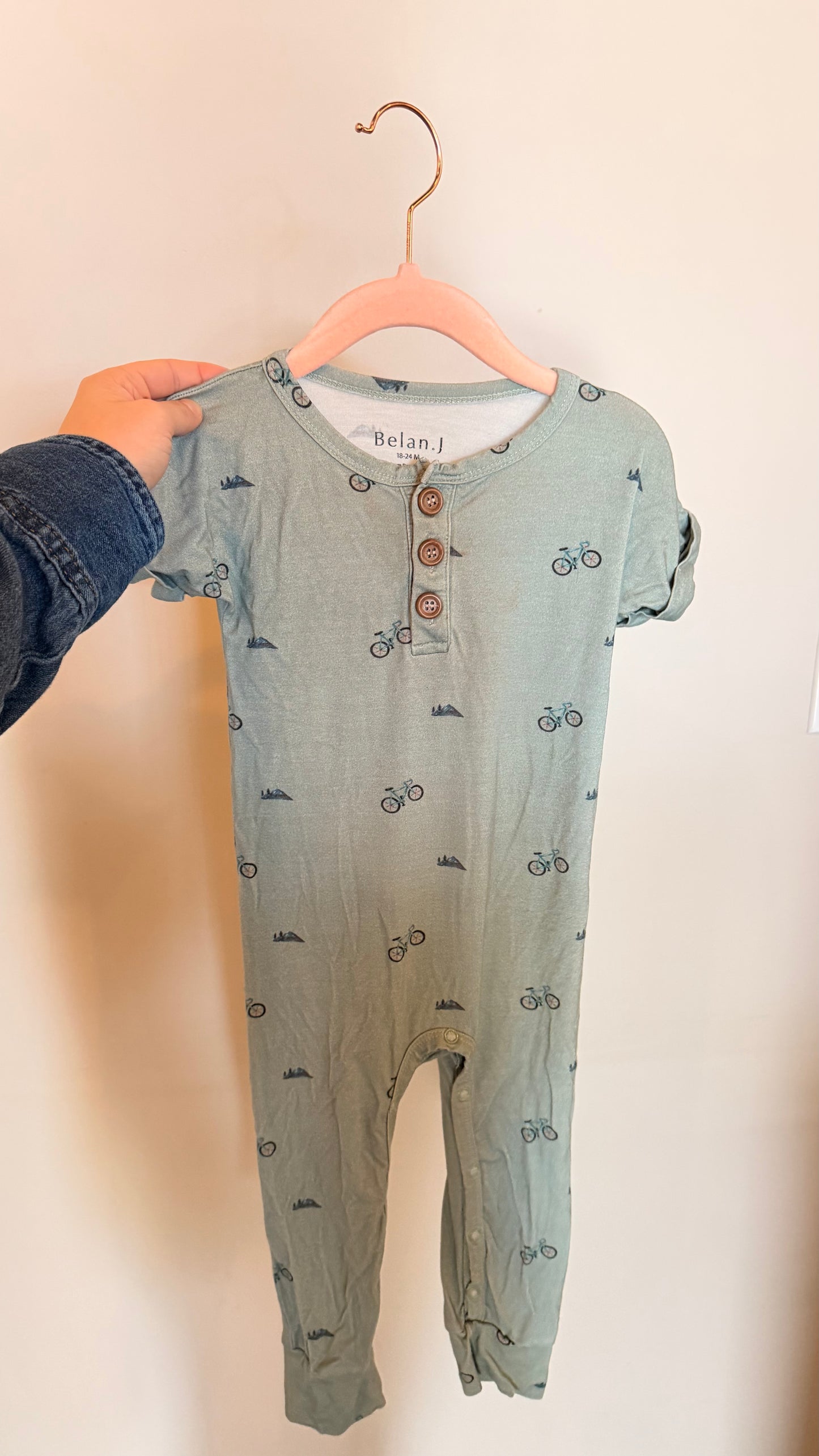 KD Consignment - BelanJ Sage Bicycle Romper