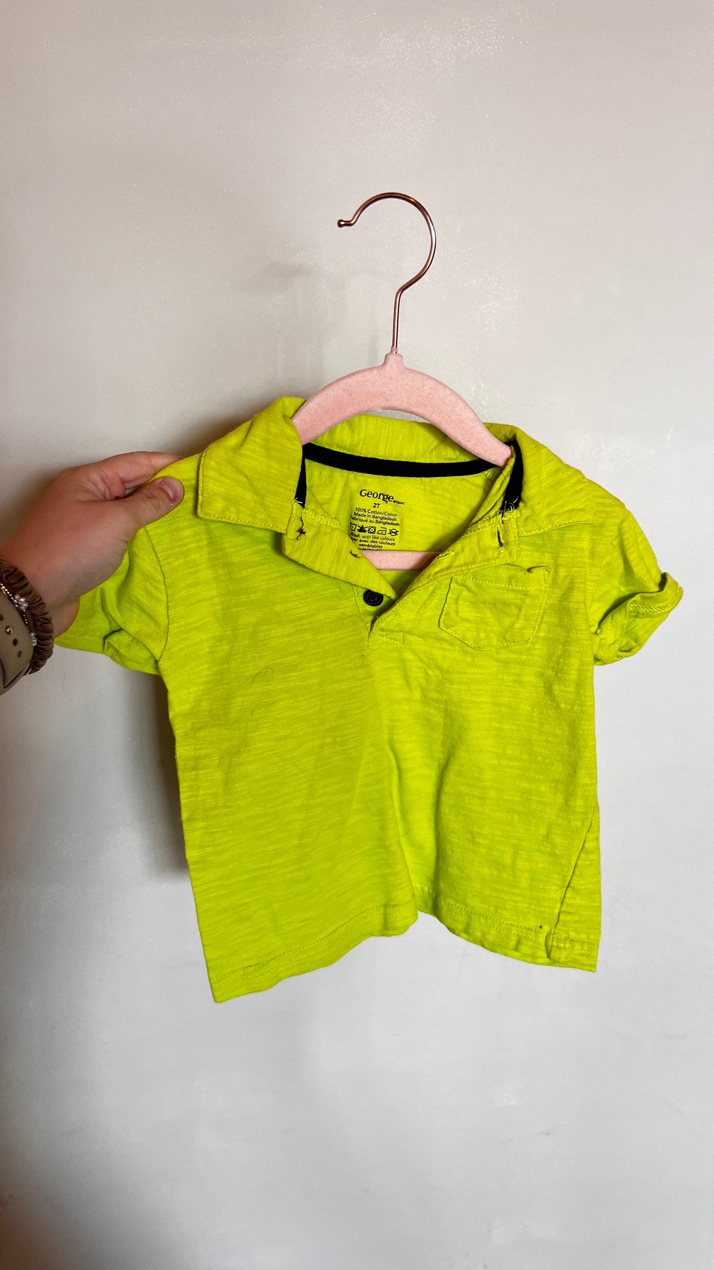 MY - Consignment - George Lime Green Tee 2T