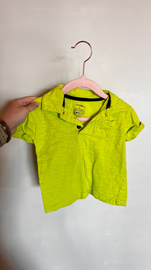 MY - Consignment - George Lime Green Tee 2T