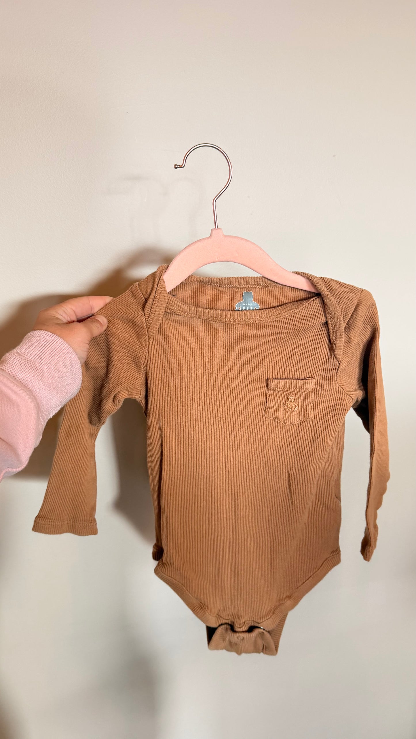 CD - Consignment - Baby Gap -  Mustard Ribbed Bodysuit 18-24M
