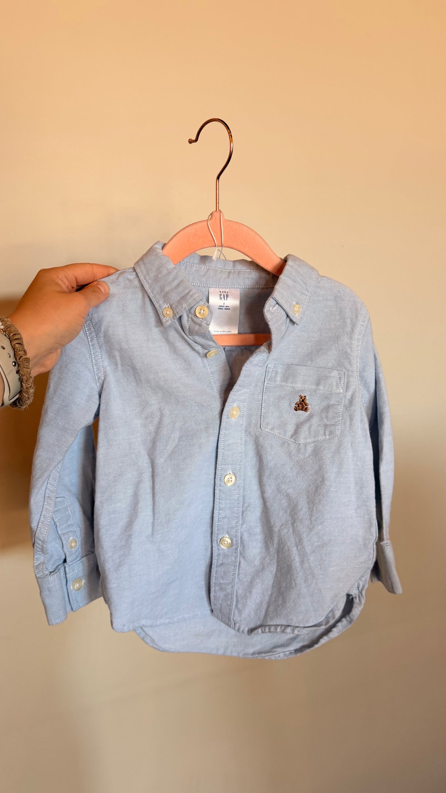 CM Consignment - Baby Gap Blue Button Up Long Sleeve 2Y