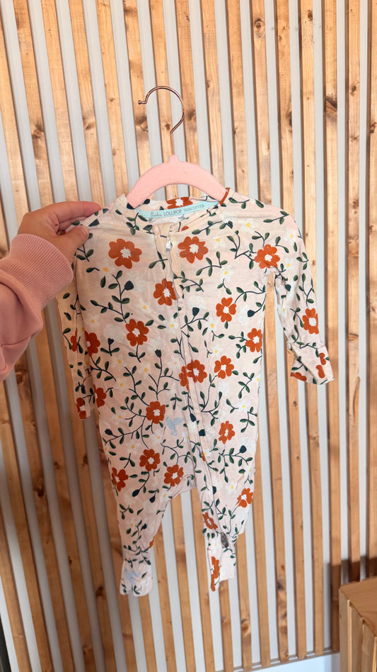 CC - Consignment - Loulou Lollipop - Floral Sleeper - 0-3M