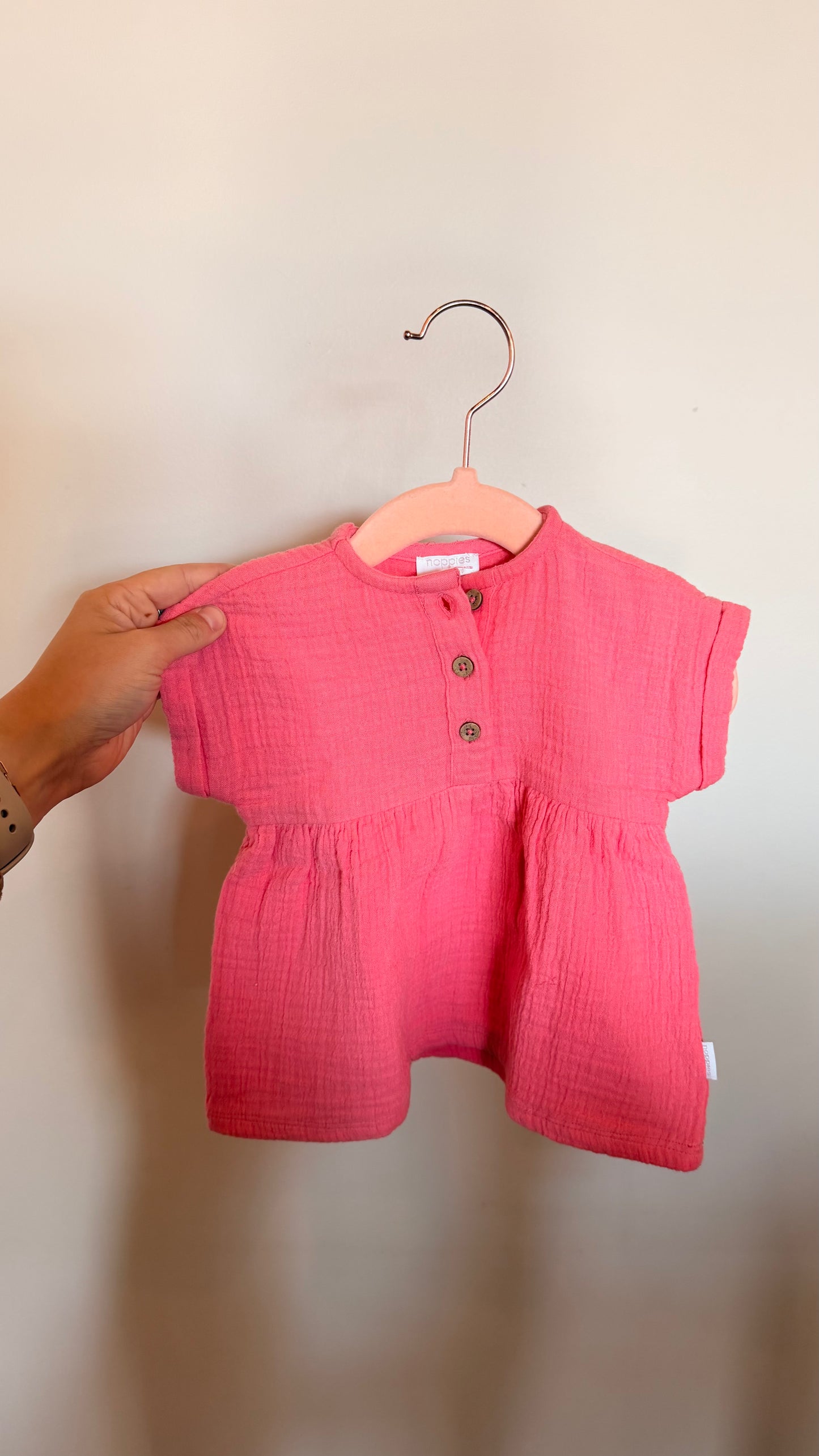 GR - Consignment - Noppies Muslin Pink Dress 1-2M
