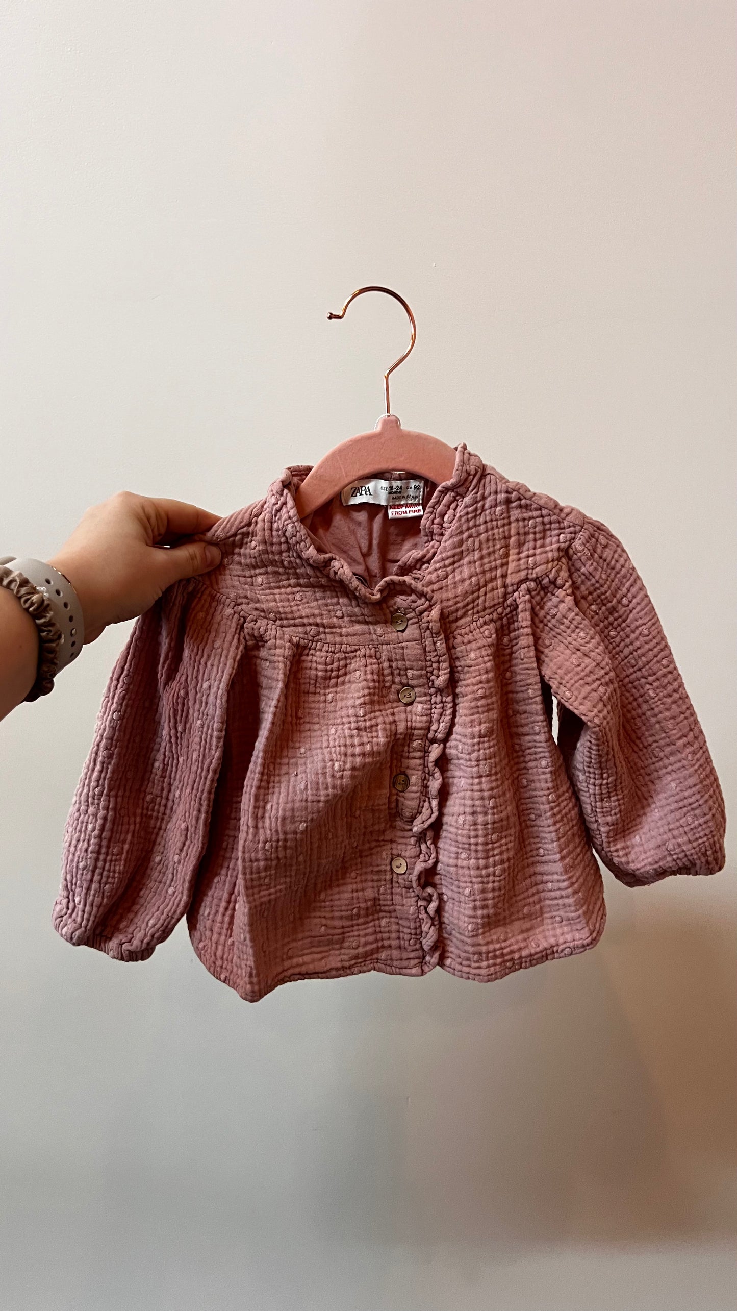 SS - Consignment - Zara Pink Shirt - 18-24M