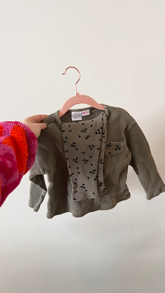 KD - Consignment - Zara Olive Waffle Set - 12-18M