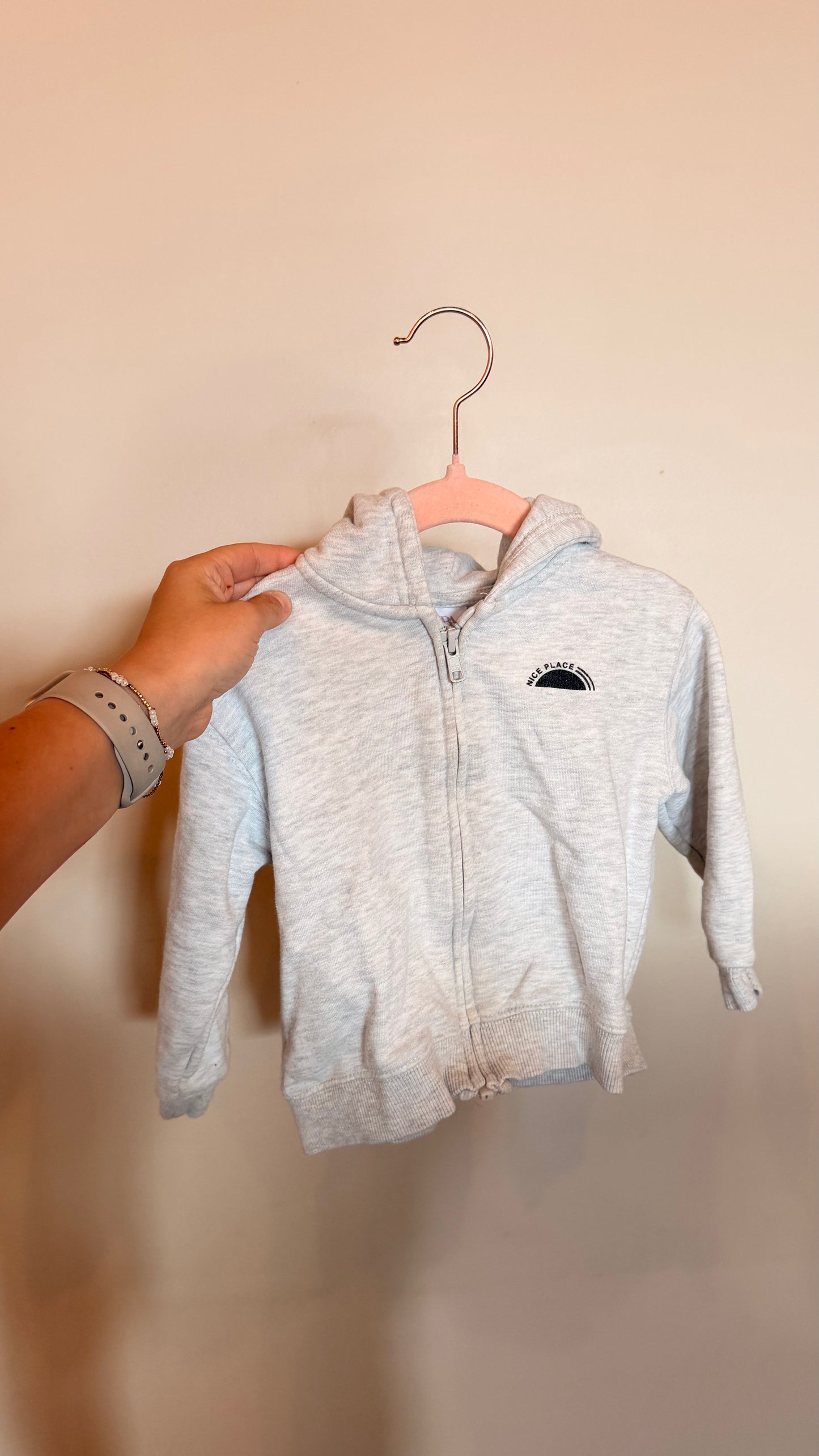 LK Consignment - Zara Nice Place Grey Hoodie 12-18M