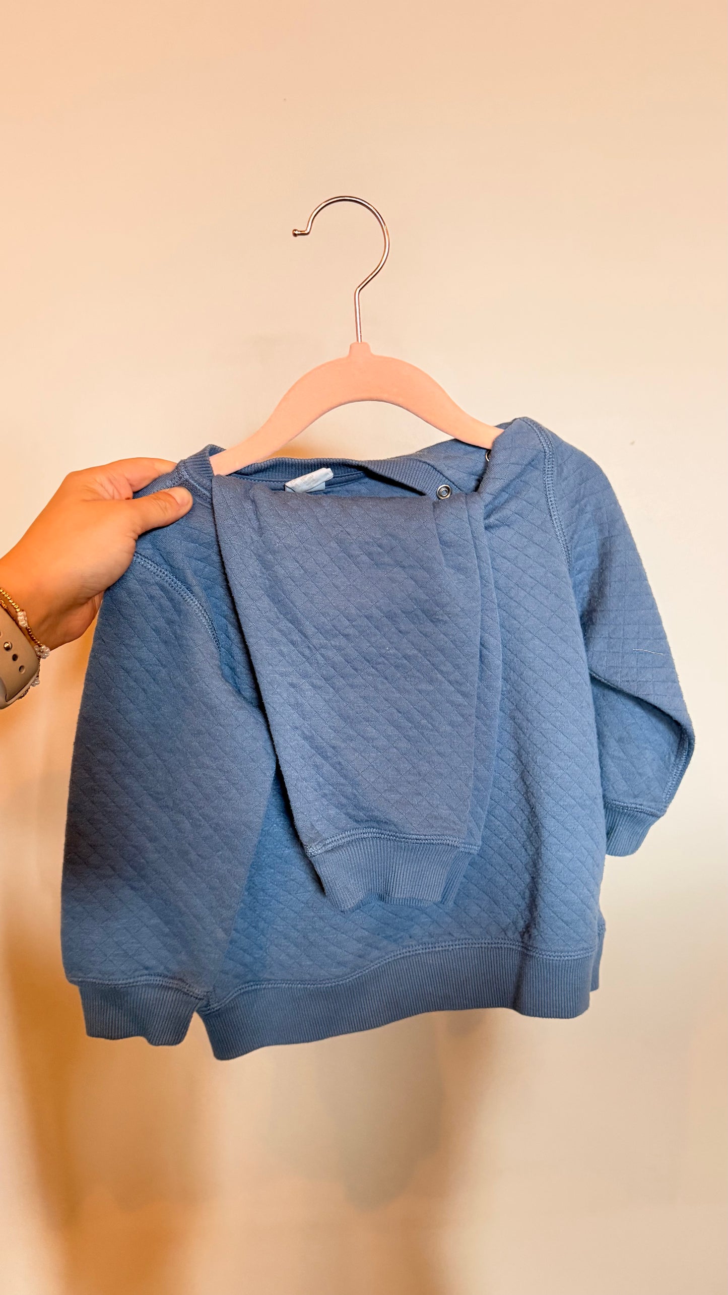 LK Consignment - H&M Blue Quilt Two Piece Set 18M