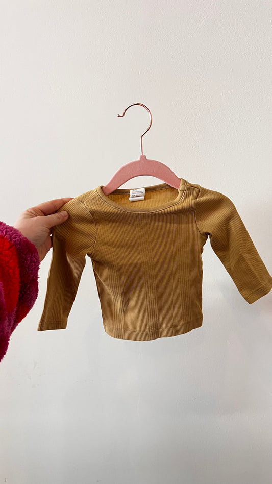 KD - Consignment - H&M Mustard Ribbed Long Sleeve 3M