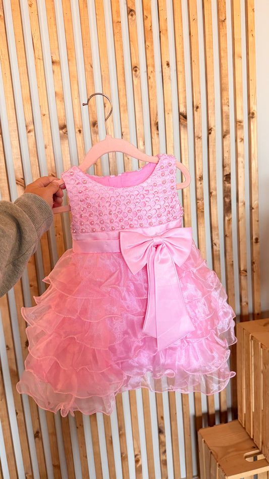 CC - Consignment - Pink Ruffle Dress - 6M
