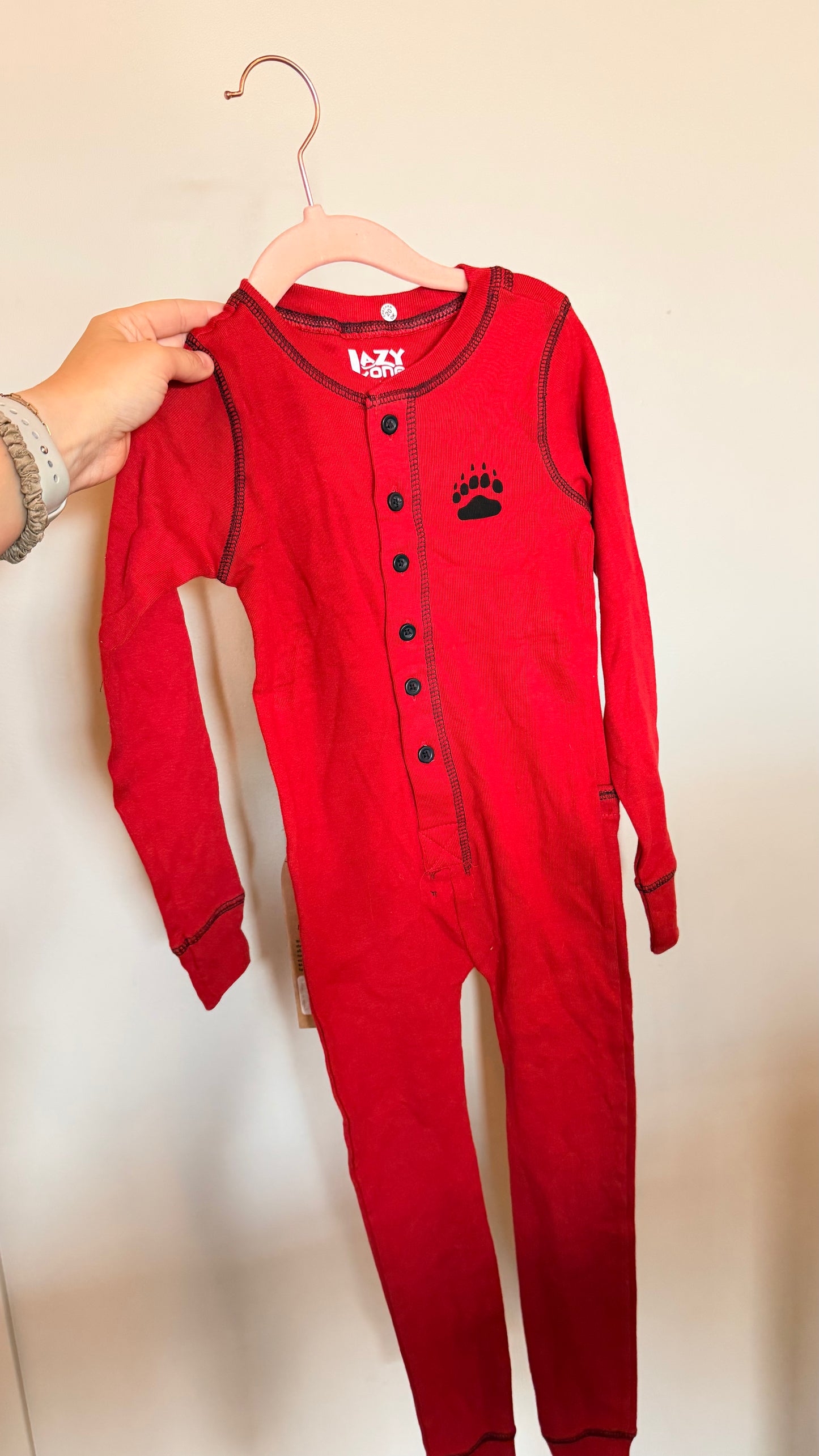 AL - Consignment - NWT Lazy One - Red Long Johns Bear Bottom 3T
