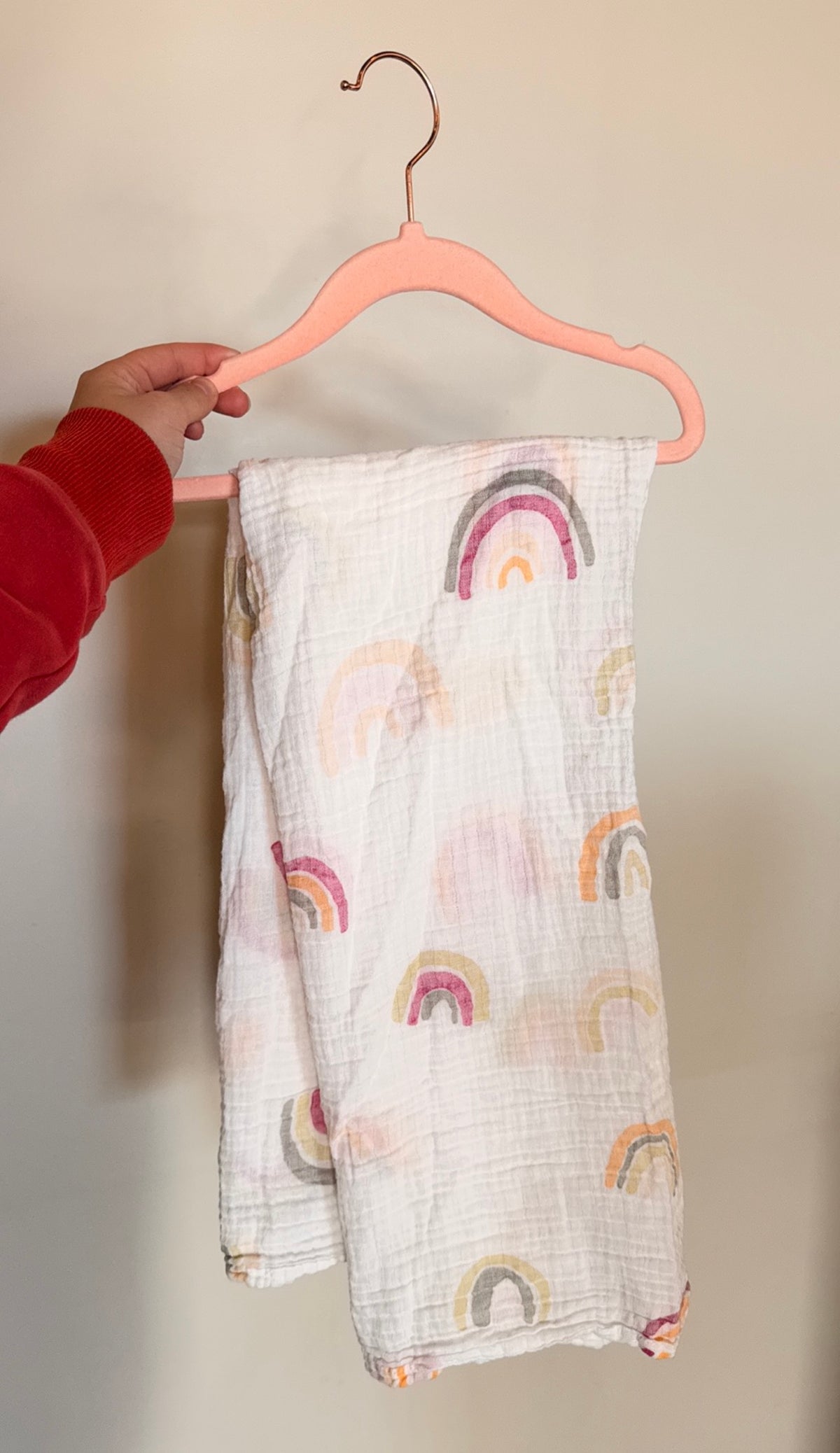 CC Consignment - Cream Rainbow Muslin Receiving Blanket