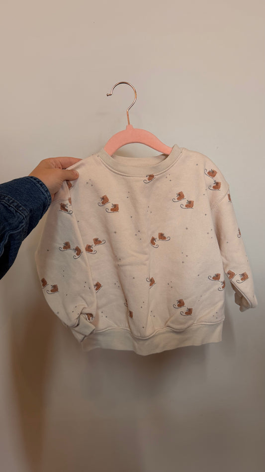 AB Consignment - Rylee & Cru - Beige Skater Crewneck 18-24M