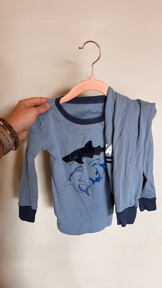 MY - Consignment - Old Navy Shark PJ Set 2T