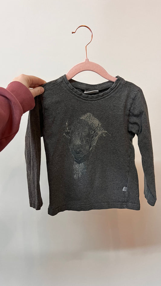 AM - Consignment - Wheat Kids - Grey Buffalo Long Sleeve - 3Y