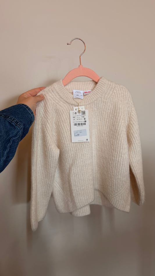 AB Consignment - Zara NWT Cream Knit Sweater 4-5Y