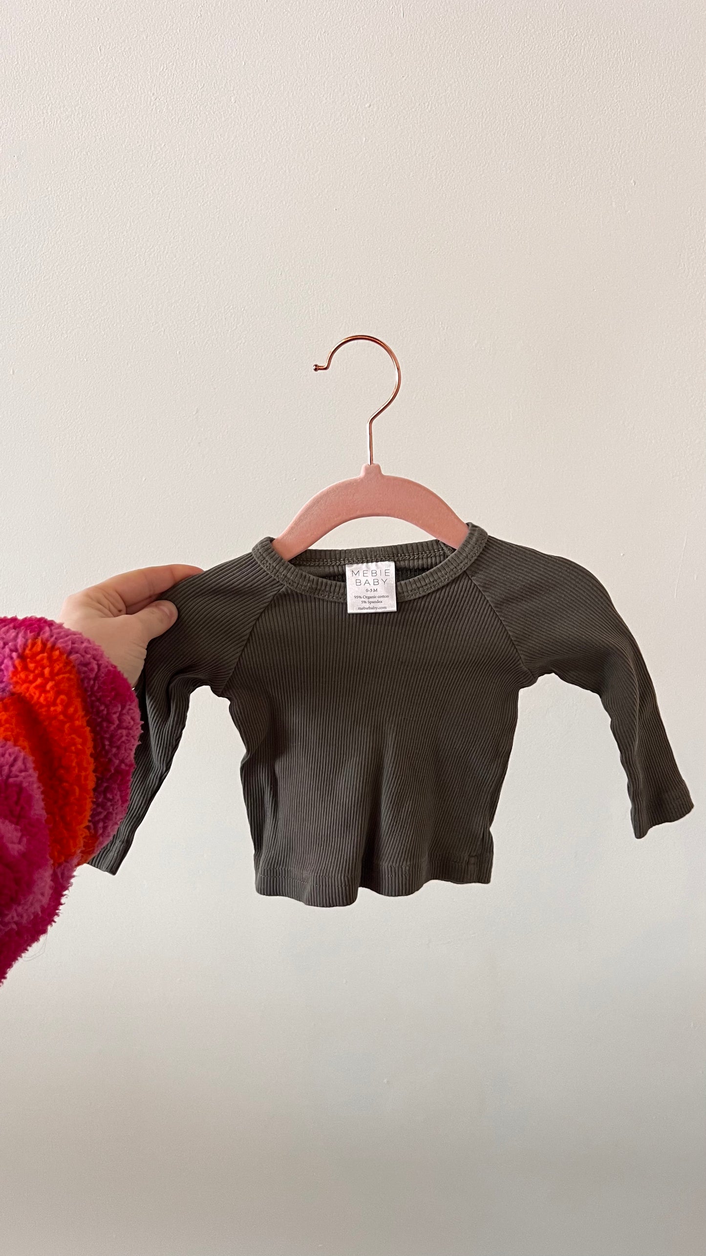 KD - Consignment - Mebie Baby Olive Bamboo Ribbed Long Sleeve 0-3M