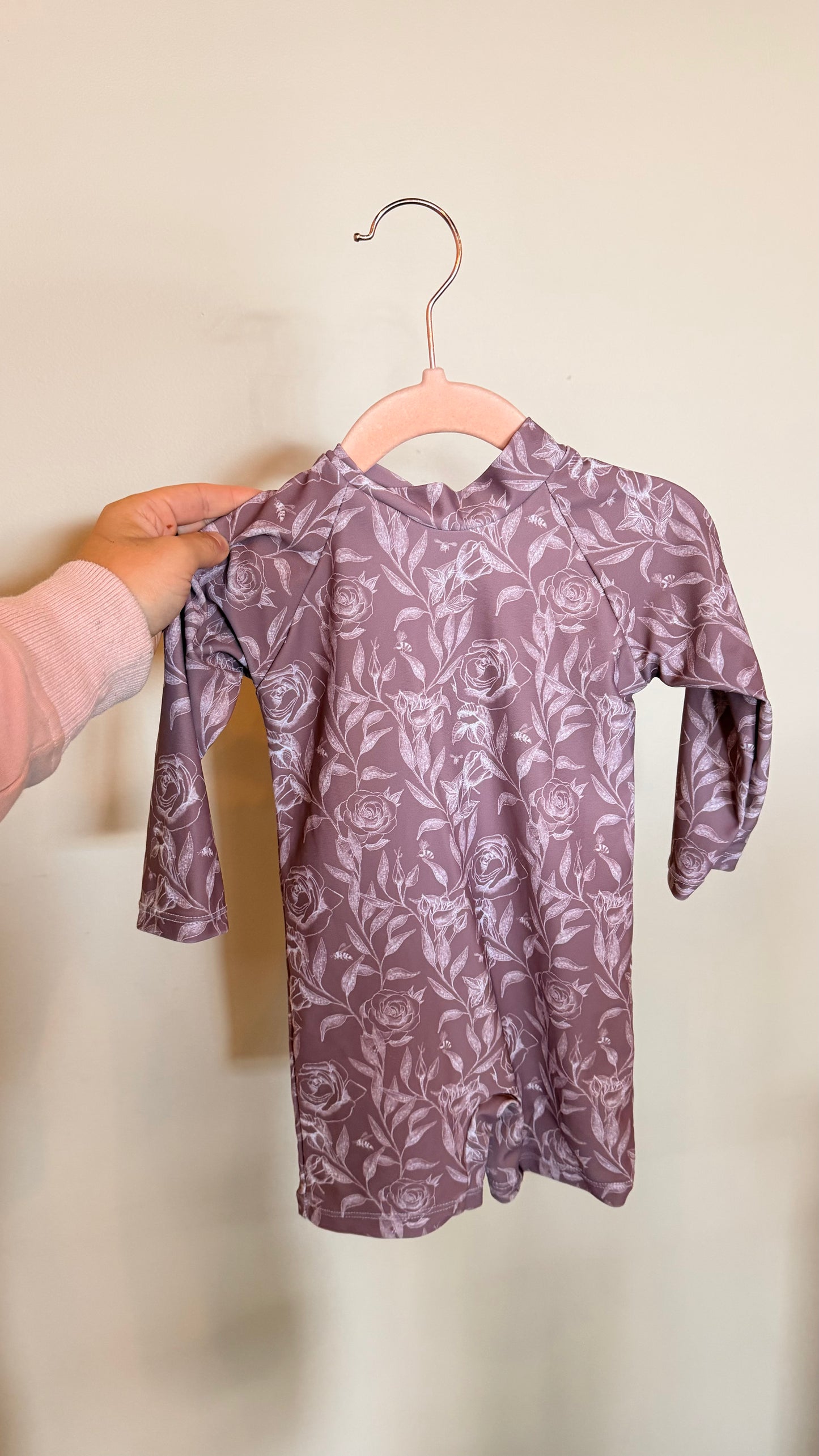 SJ - Consignment - Current Tyed Puple Floral Swim 12M